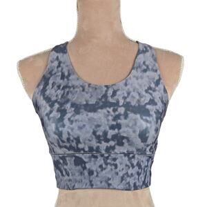 Colorado Threads Grey Fog Longline Sports Bra Racerback USA Made Recycled M